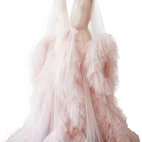 Pink Tulle Robe Gown - Picture 5 of 5